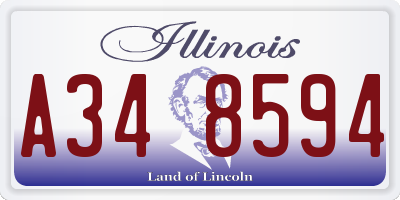 IL license plate A348594
