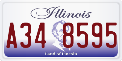 IL license plate A348595
