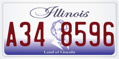 IL license plate A348596