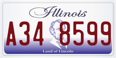 IL license plate A348599