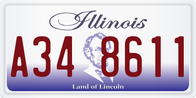 IL license plate A348611