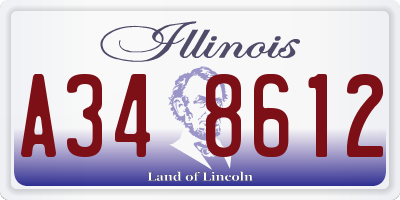 IL license plate A348612