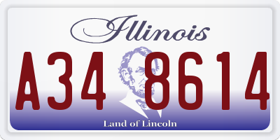 IL license plate A348614
