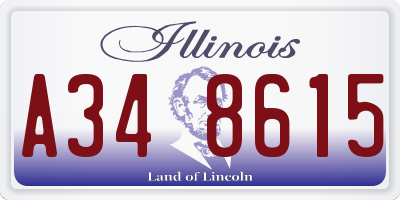 IL license plate A348615
