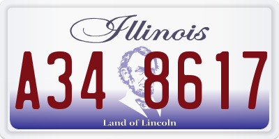 IL license plate A348617
