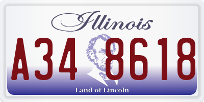 IL license plate A348618