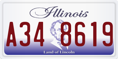 IL license plate A348619