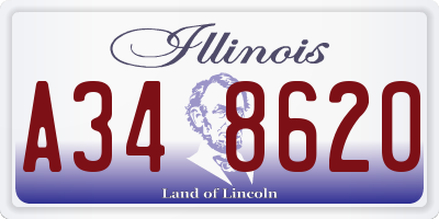 IL license plate A348620