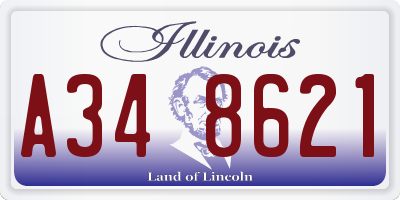 IL license plate A348621