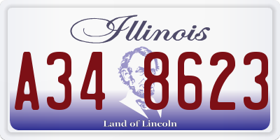 IL license plate A348623