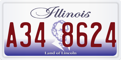IL license plate A348624