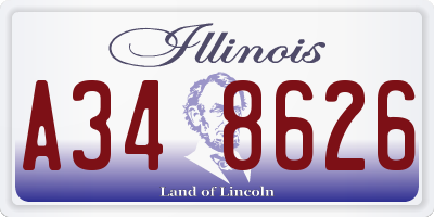 IL license plate A348626