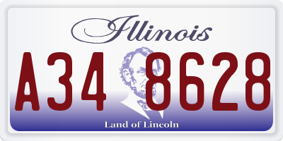 IL license plate A348628