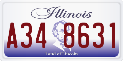 IL license plate A348631