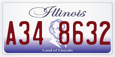 IL license plate A348632