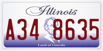 IL license plate A348635