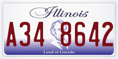 IL license plate A348642