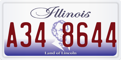 IL license plate A348644