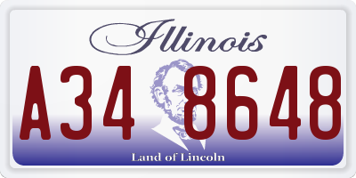 IL license plate A348648