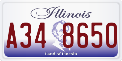 IL license plate A348650