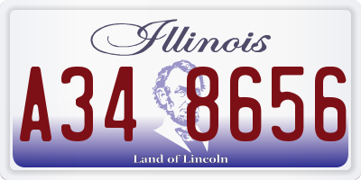 IL license plate A348656
