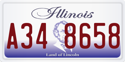 IL license plate A348658