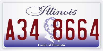 IL license plate A348664
