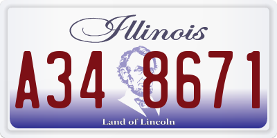 IL license plate A348671