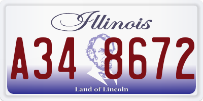 IL license plate A348672