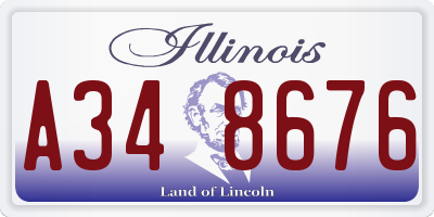 IL license plate A348676