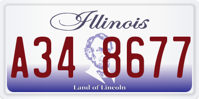 IL license plate A348677