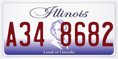 IL license plate A348682