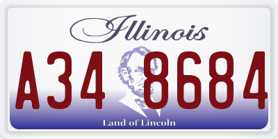 IL license plate A348684