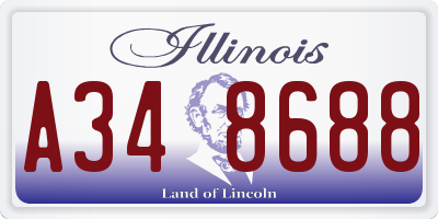 IL license plate A348688