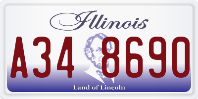 IL license plate A348690