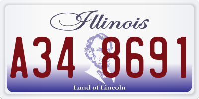 IL license plate A348691