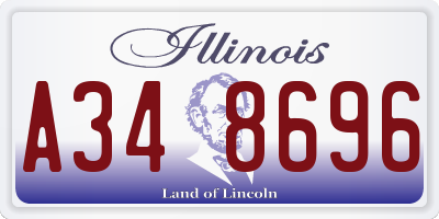 IL license plate A348696