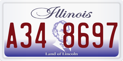 IL license plate A348697