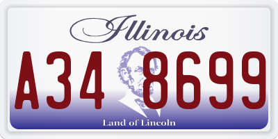IL license plate A348699
