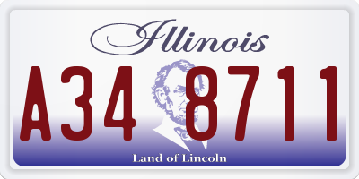 IL license plate A348711