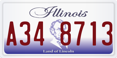 IL license plate A348713