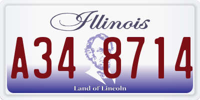 IL license plate A348714