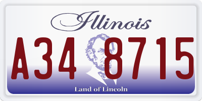 IL license plate A348715
