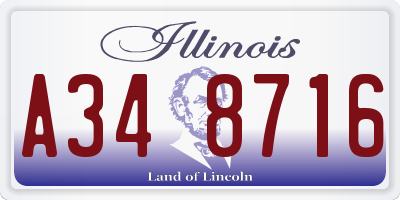 IL license plate A348716