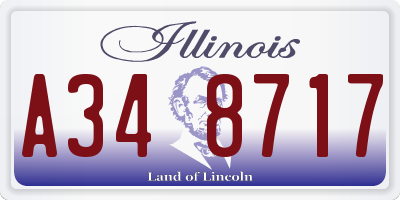 IL license plate A348717