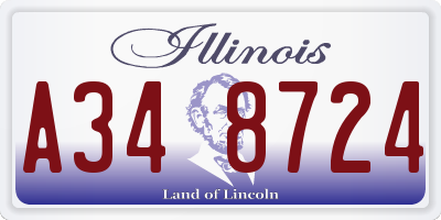 IL license plate A348724