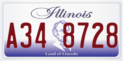 IL license plate A348728