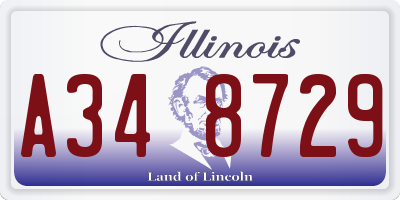 IL license plate A348729