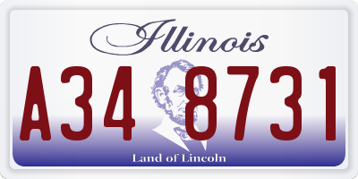 IL license plate A348731