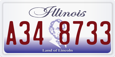 IL license plate A348733